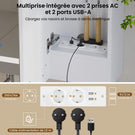 DICTAC Armoire de Toilette Miroir avec éclairage LED et Prise Meuble Salle de Bain avec Rangement et Étagère Réglable