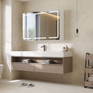 DICTAC Armoire de Toilette Miroir avec éclairage LED et Prise Meuble Salle de Bain avec Rangement et Étagère Réglable