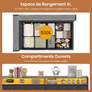 DICTAC Lit Coffre 90x200 LED Station de Charge