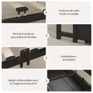 DICTAC Lit Coffre 90x200 LED Station de Charge